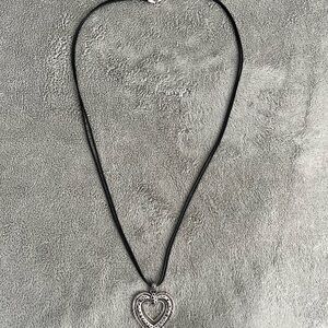 Brighton Silver Double Heart Necklace